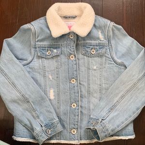 Warm cozy Light blue, Jean jacket!